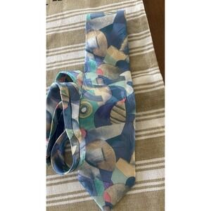 J Garcia Mens Tie, 100% Silk Jerry Clothing 80S Retro Pastel Swirls